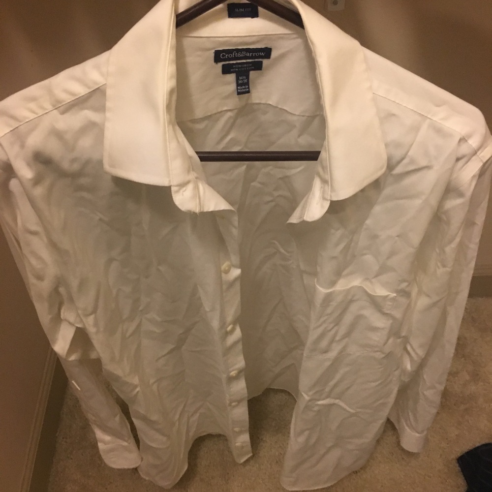 White mens dress shirt